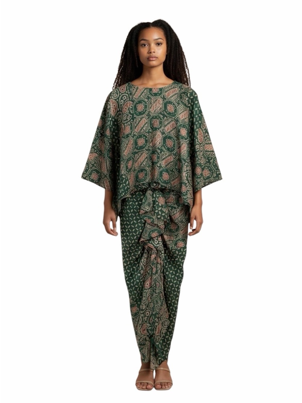 NWT🌺Kehati•2 PC Green/Tan Set